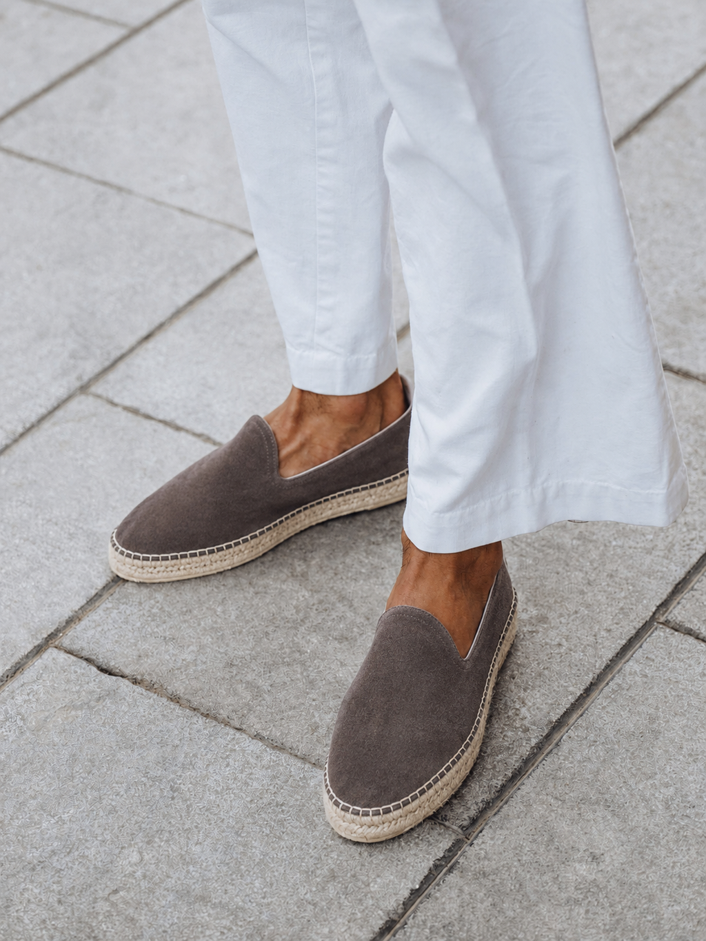 The Espadrille - Lichtgrijs suède