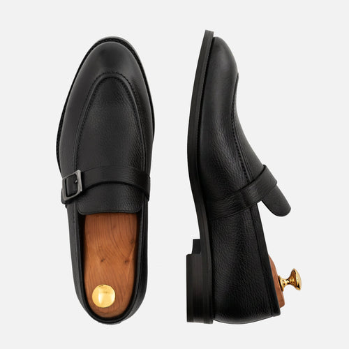 Archie Belted Loafers voor heren – generfd leer