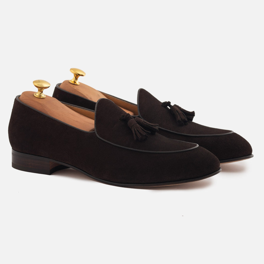 Perry Belgian Loafers voor heren in waterafstotend suède