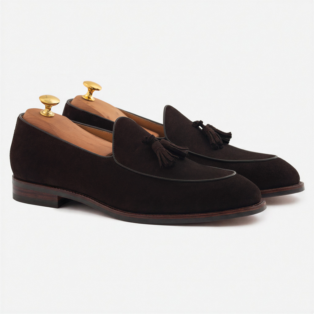Perry Belgian Loafers voor heren in waterafstotend suède