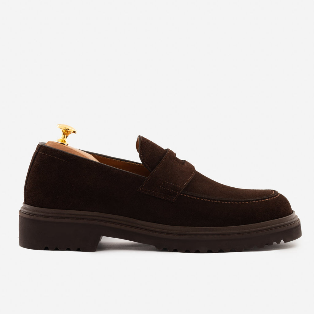 Fuentes loafers waterafstotend suède voor heren