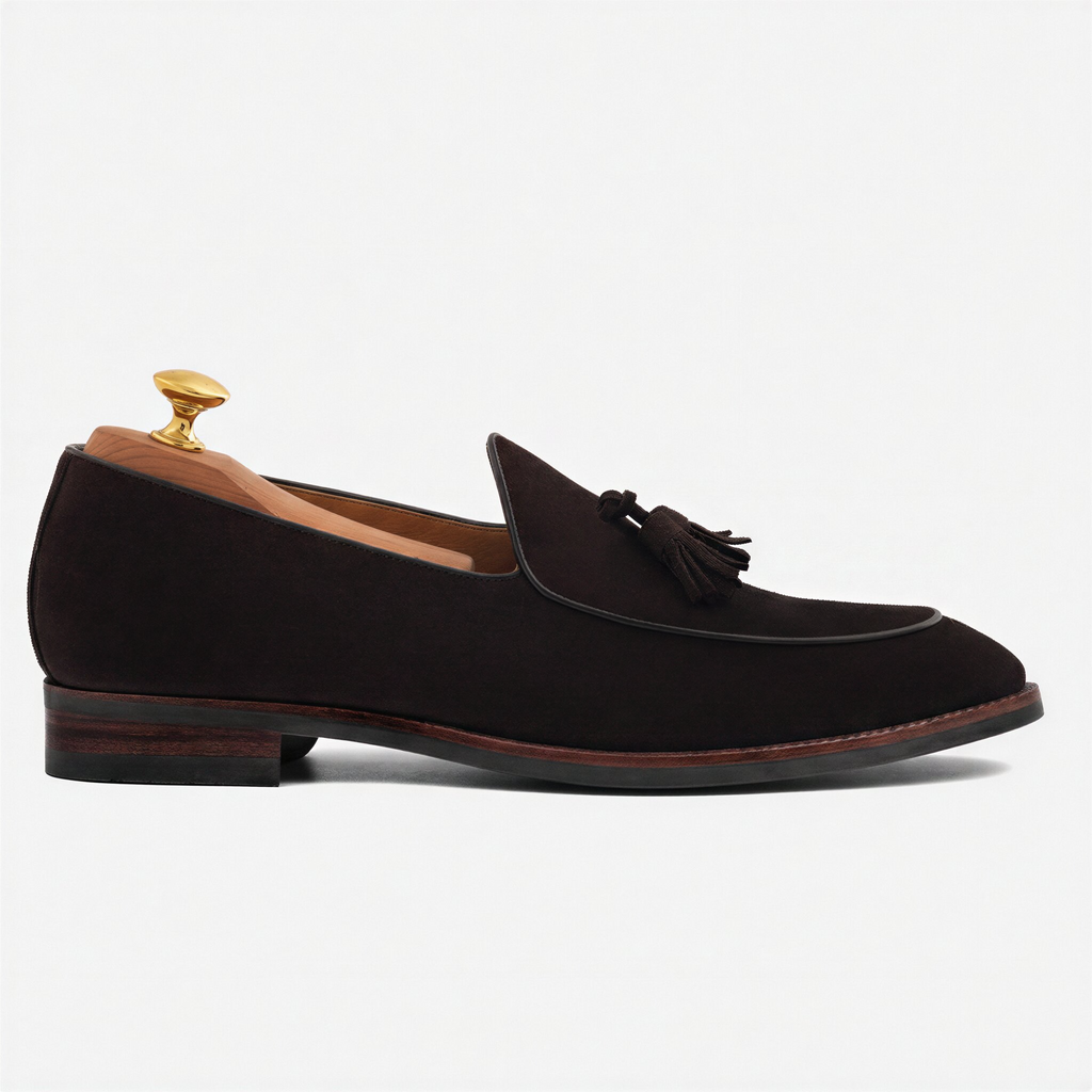 Perry Belgian Loafers voor heren in waterafstotend suède