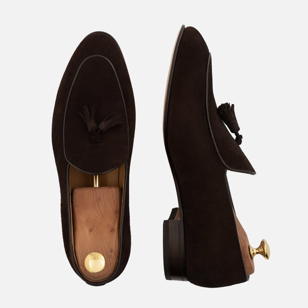 Perry Belgian Loafers voor heren in waterafstotend suède