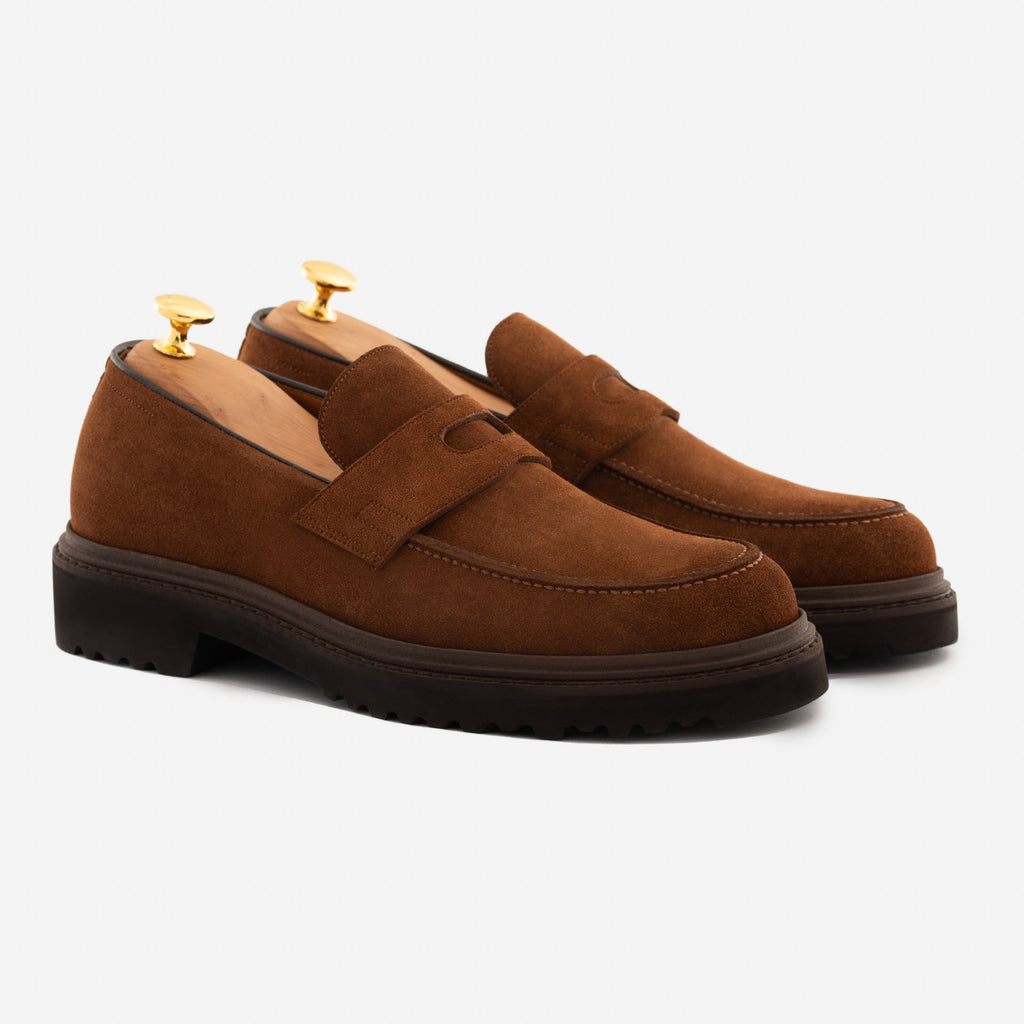 Fuentes loafers waterafstotend suède voor heren