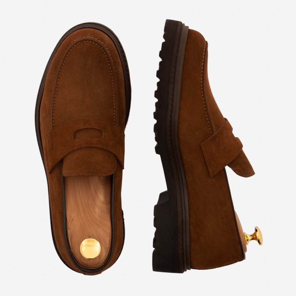 Fuentes loafers waterafstotend suède voor heren