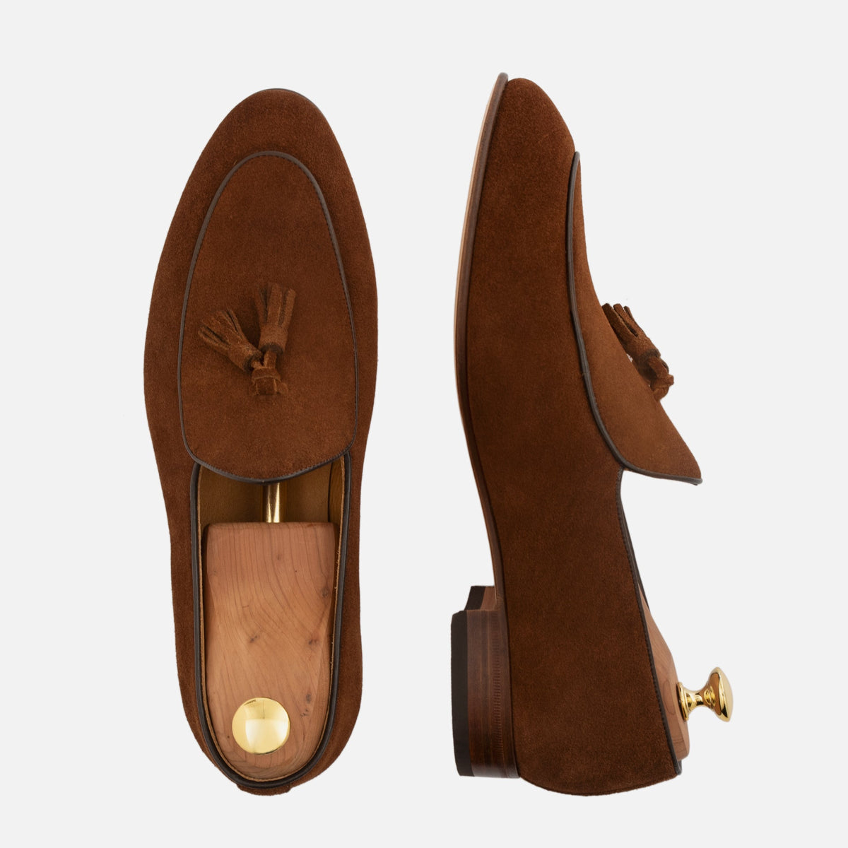 Perry Belgian Loafers voor heren in waterafstotend suède