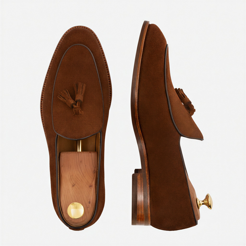 Perry Belgian Loafers voor heren in waterafstotend suède