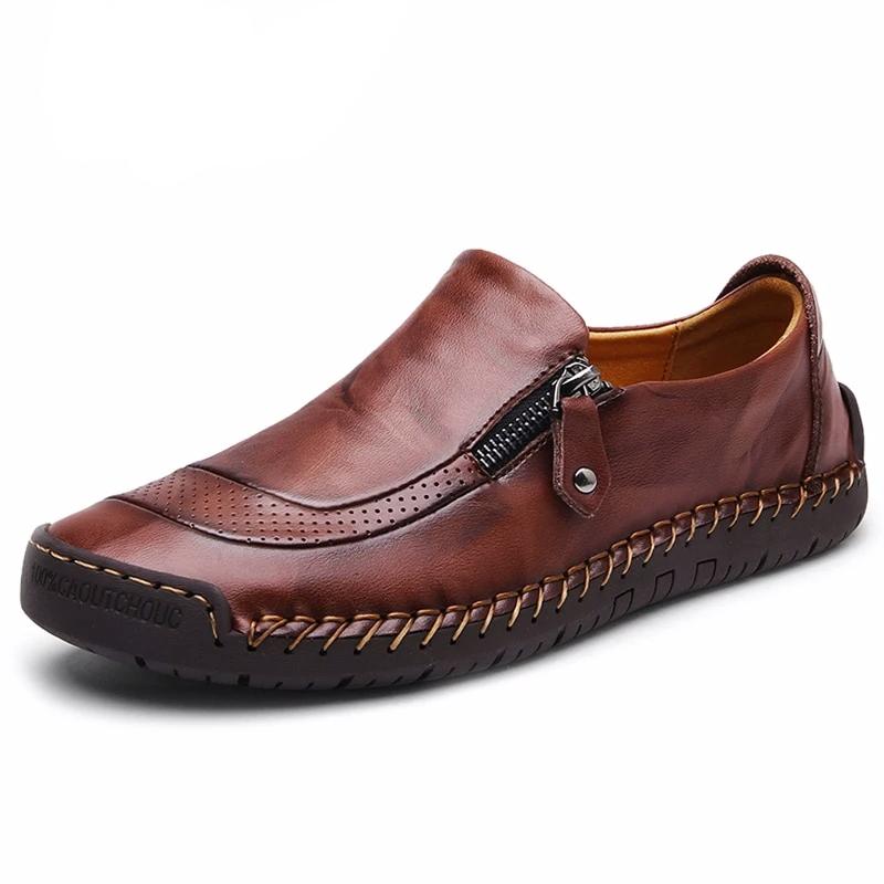 Klassieke leren mocassins